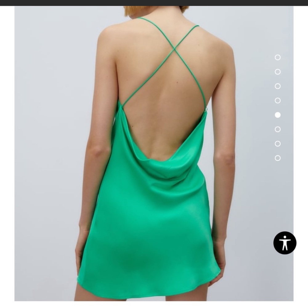 Favorite blogger Zara satin effect mini dress - Picture 5 of 8